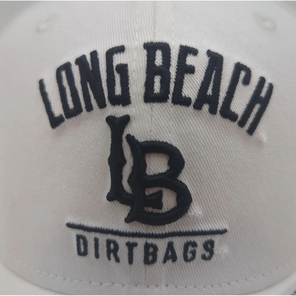New Era 9SEVENTY Long Beach Dirtbags Hat White Stretch Snapback Cap 60591985